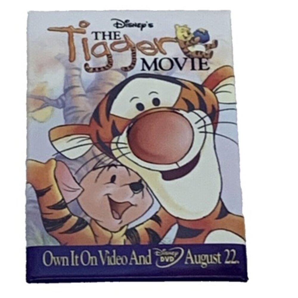 Walt Disney The Tigger Movie 2000 Theater Movie Promo Button Pin Back Hat Lapel